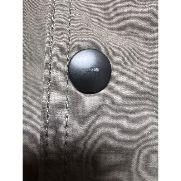 BANANA REPUBLIC Waxed Chore Coat Flannel Plaid Lining, Dark Truffle, Sz S - Picture 15 of 15